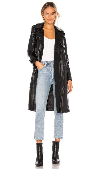 Lucia Vegan Leather Trench | Revolve Clothing (Global)