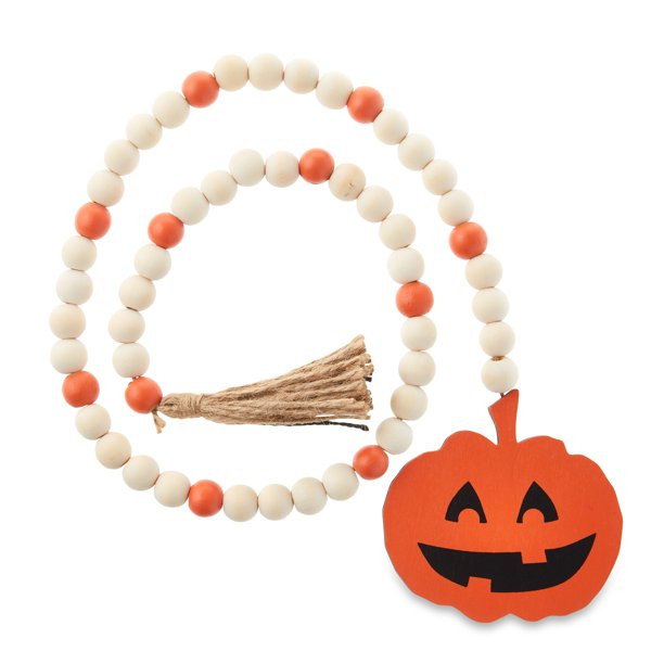Way to Celebrate Halloween Decorative Wood Bead Garland - Walmart.com | Walmart (US)