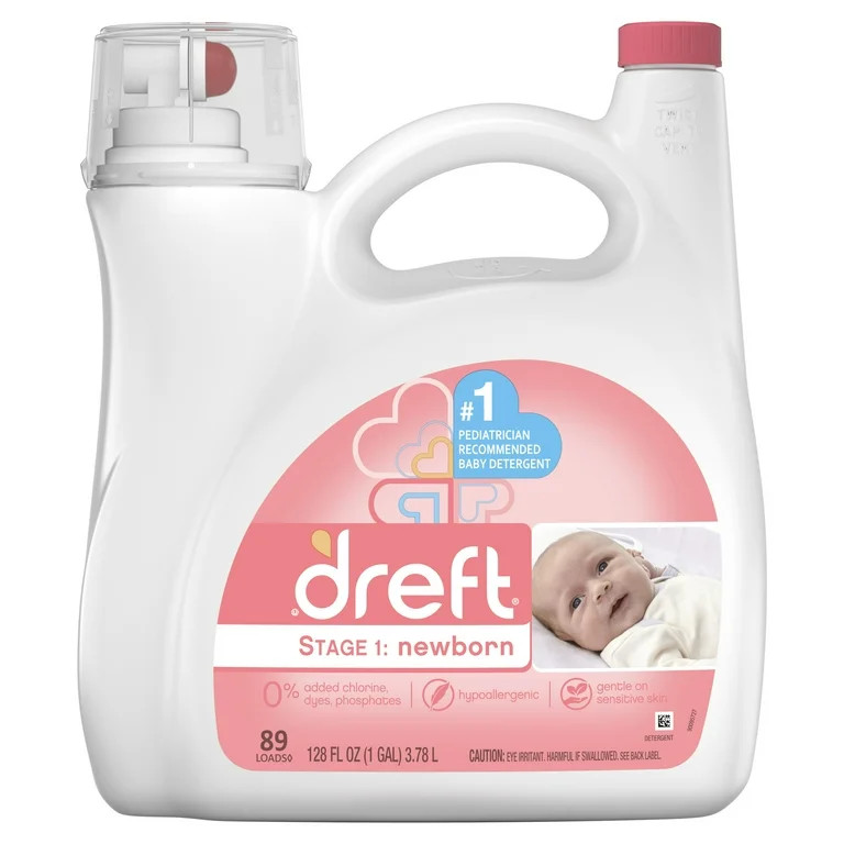Dreft Stage 1: Newborn Baby Liquid Laundry Detergent, 89 loads 128 fl oz | Walmart (US)