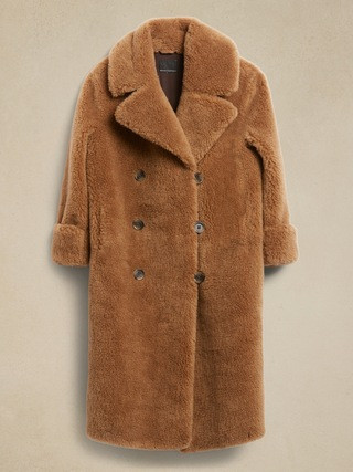 Shearling Officer Coat | Banana Republic (US)