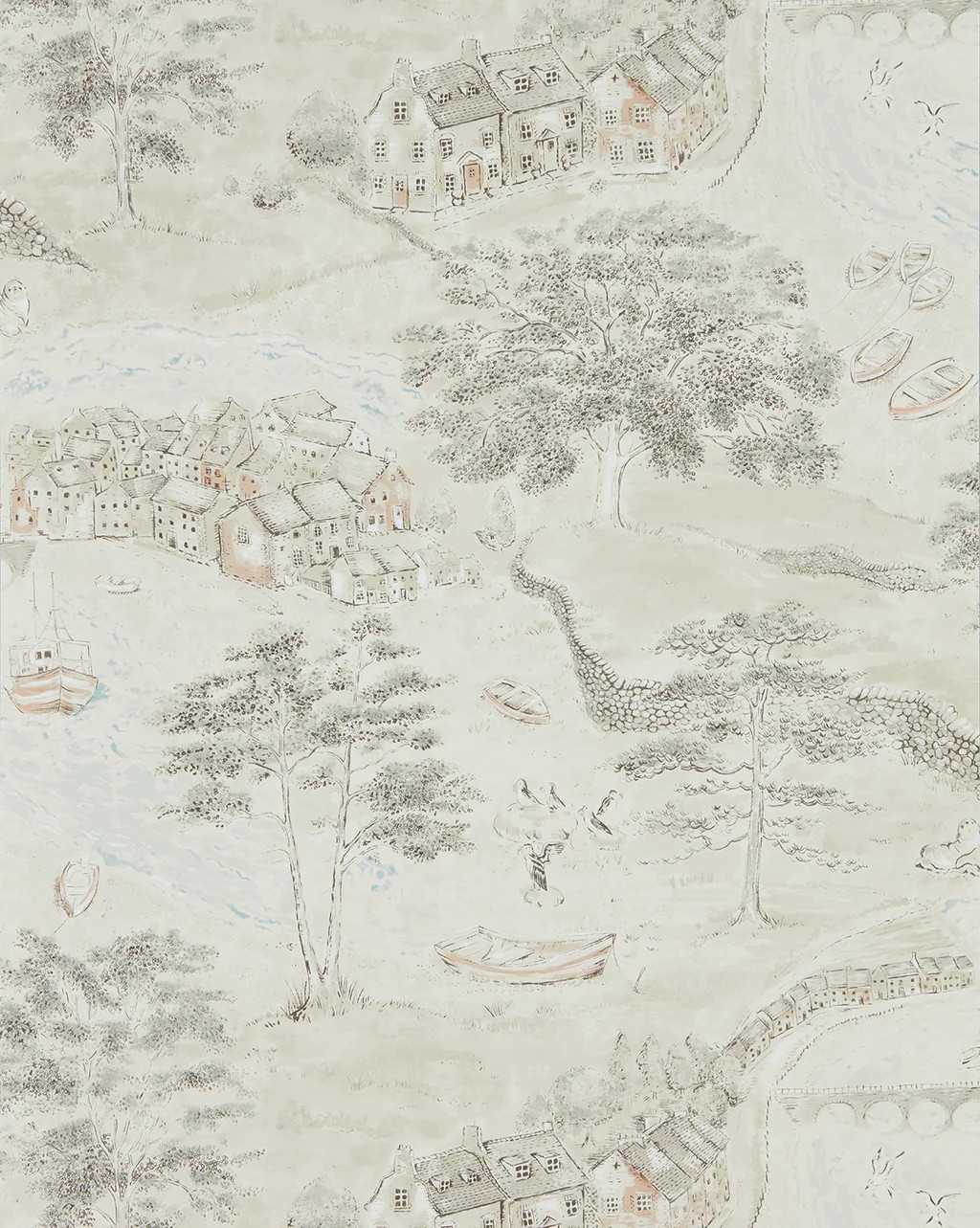 Sea Houses Wallpaper | McGee & Co. (US)