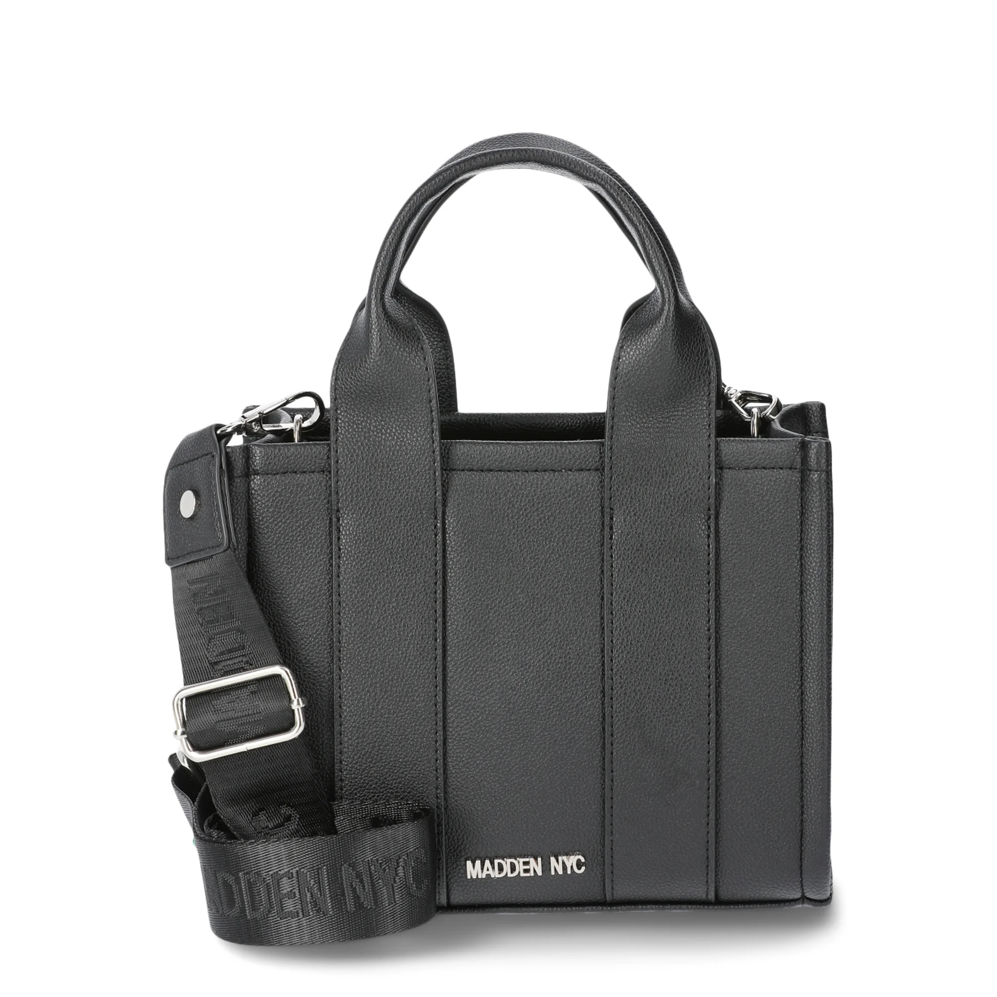 Madden NYC Women's Tote with Crossbody Strap, Black | Walmart (US)