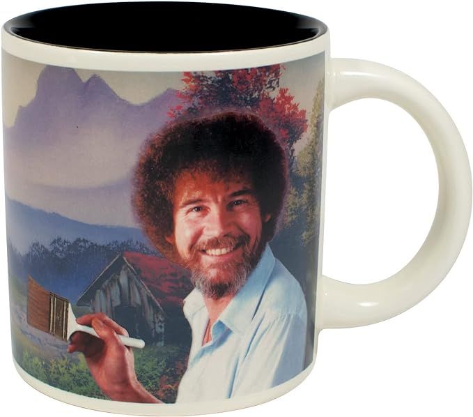 The Unemployed Philosophers Guild Bob Ross Heat Changing Mug - Add Coffee or Tea and a Happy Litt... | Amazon (US)