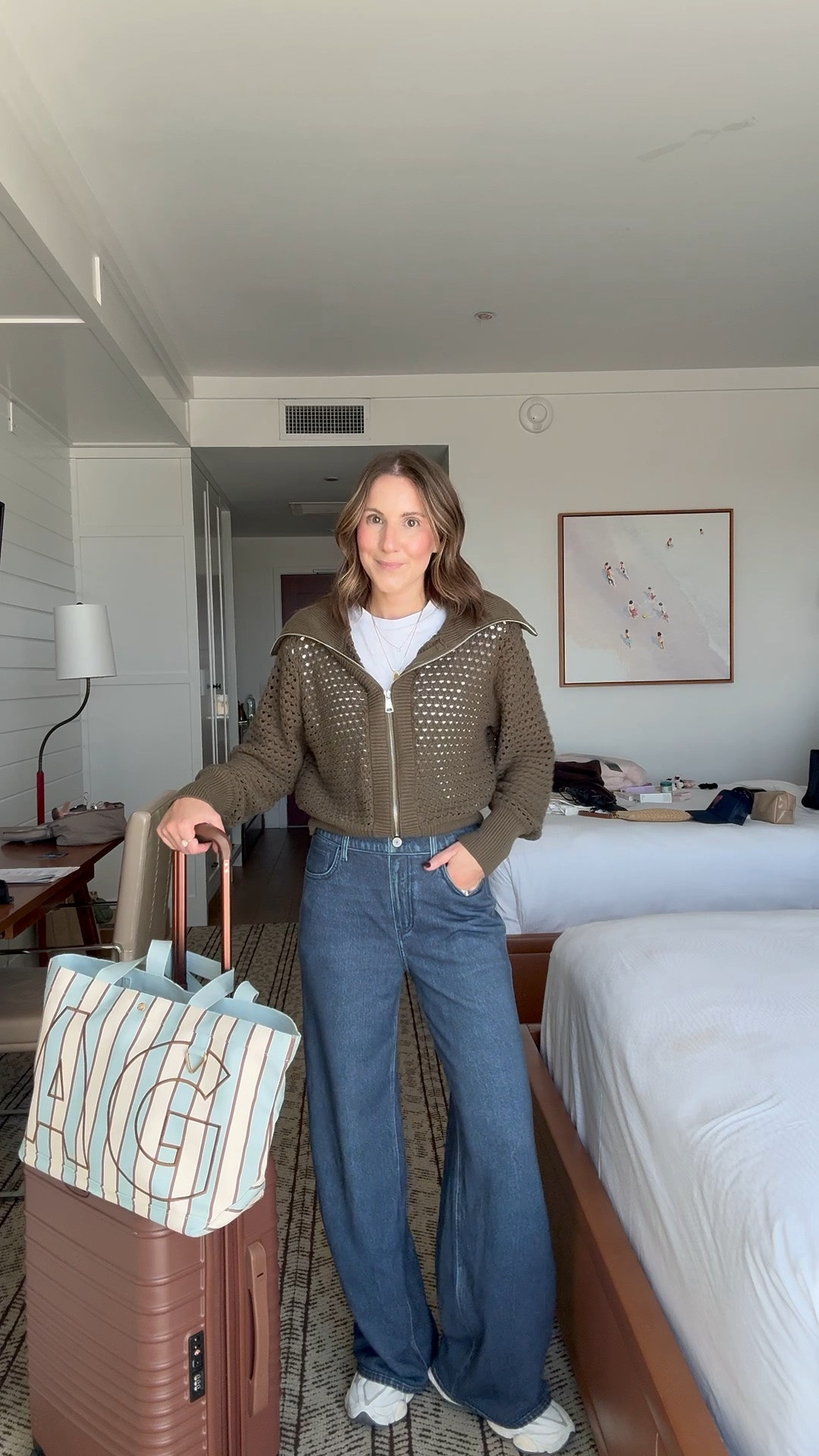 Yesterdays travel ootd! I can’t get over these pants! Look like denim but are sweatpant material! Soooo comfy! Wearing a small sweater and xs pants

#LTKTravel