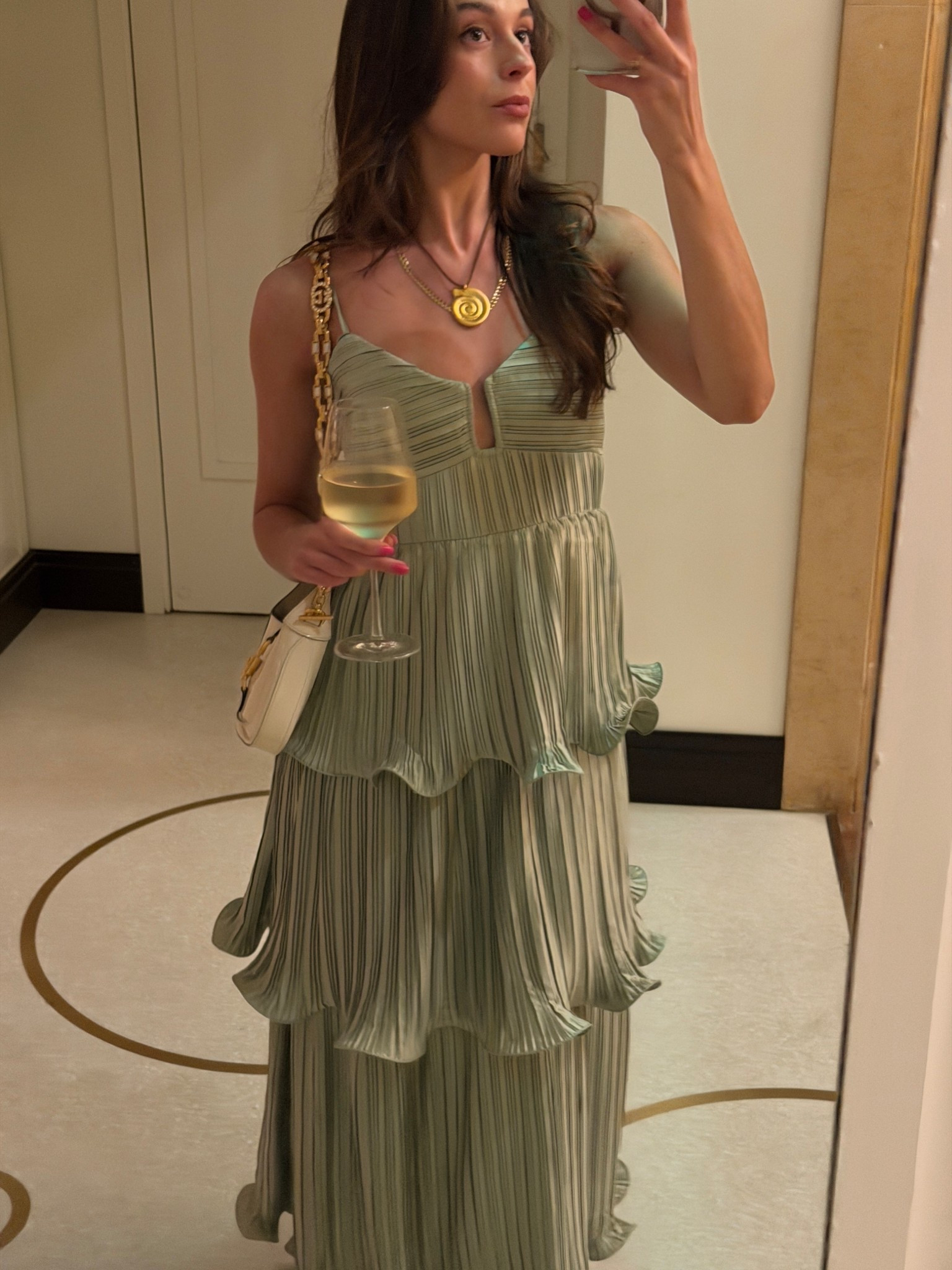 the most perfect green ruffle dress 

#LTKootd