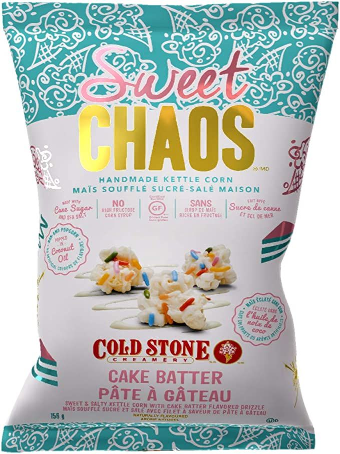 Sweet Chaos Handmade Kettle Corn, Coldstone Creamery Cake Batter Drizzle, 5.5 Ounce Bag | Amazon (US)