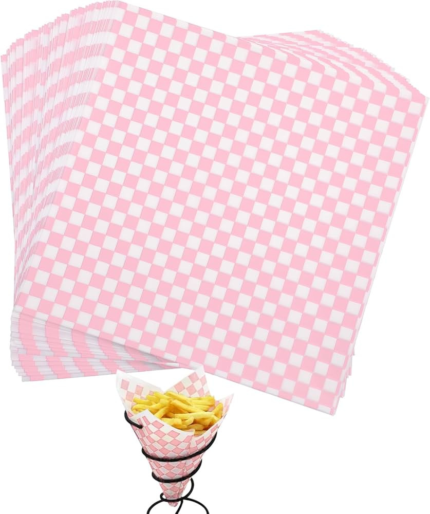 Valentine's Day Waxed Deli Paper Sheets 12 * 12 Inch, 100 Pcs Food Basket Liners for Sandwiches,2... | Amazon (US)