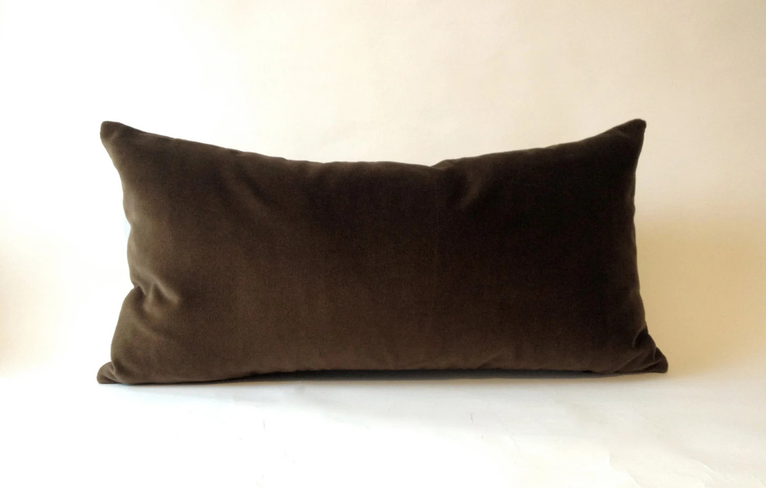 Brown Cotton Decorative Velvet Bolster Pillow Cover – Square or Rectangular, Knife or Piping Edge | Etsy (Global)