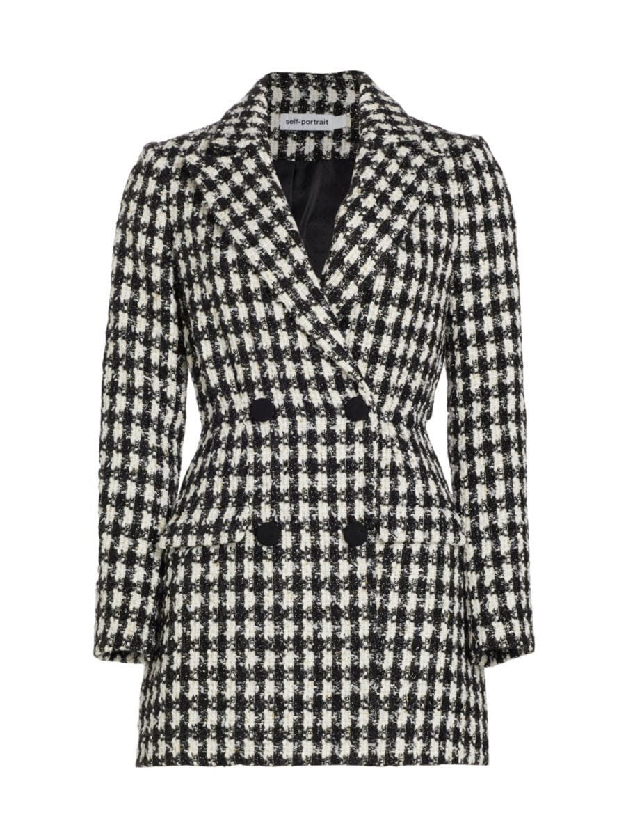 Houndstooth Blazer Minidress | Saks Fifth Avenue