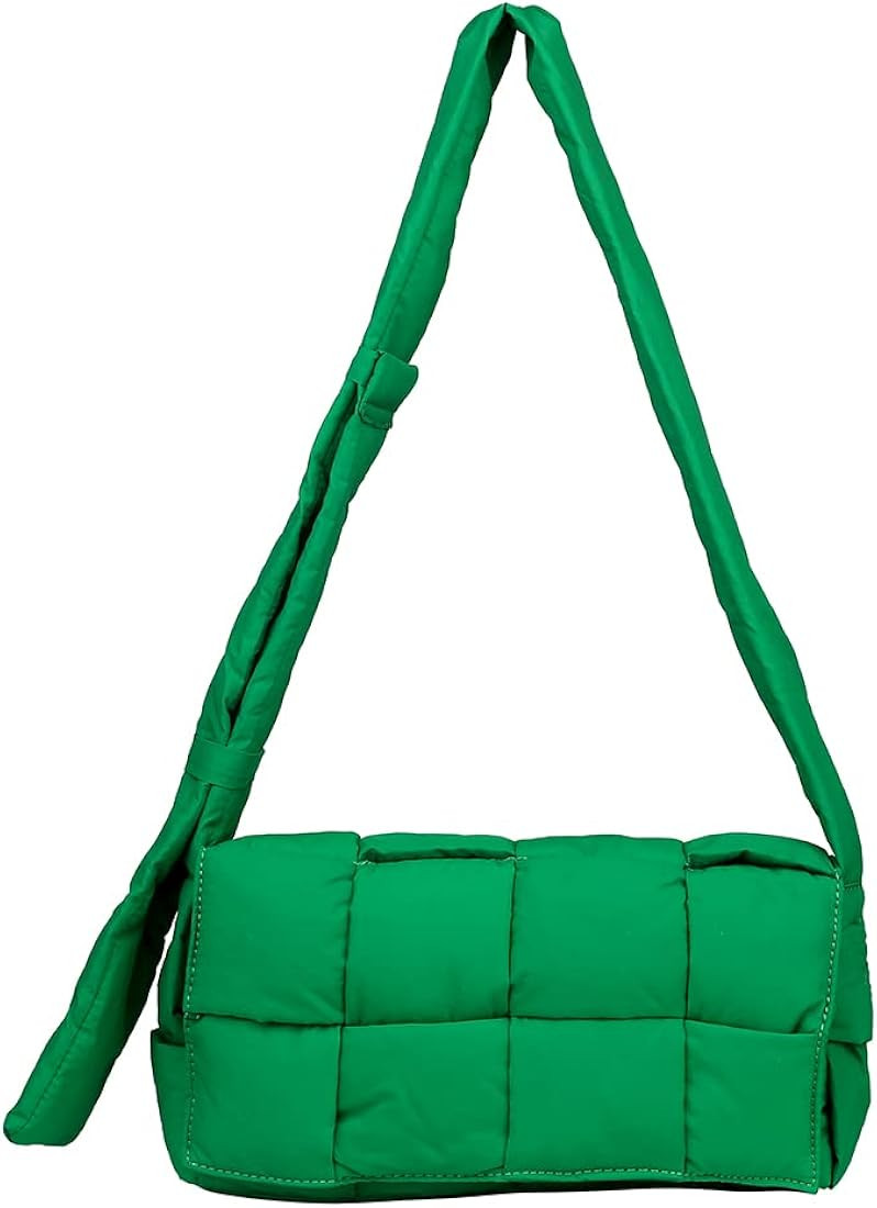 Woven Cotton Padded Women Shoulder Bag Brands Designer Stuffing Down Crossbody Bags for Women 202... | Amazon (US)