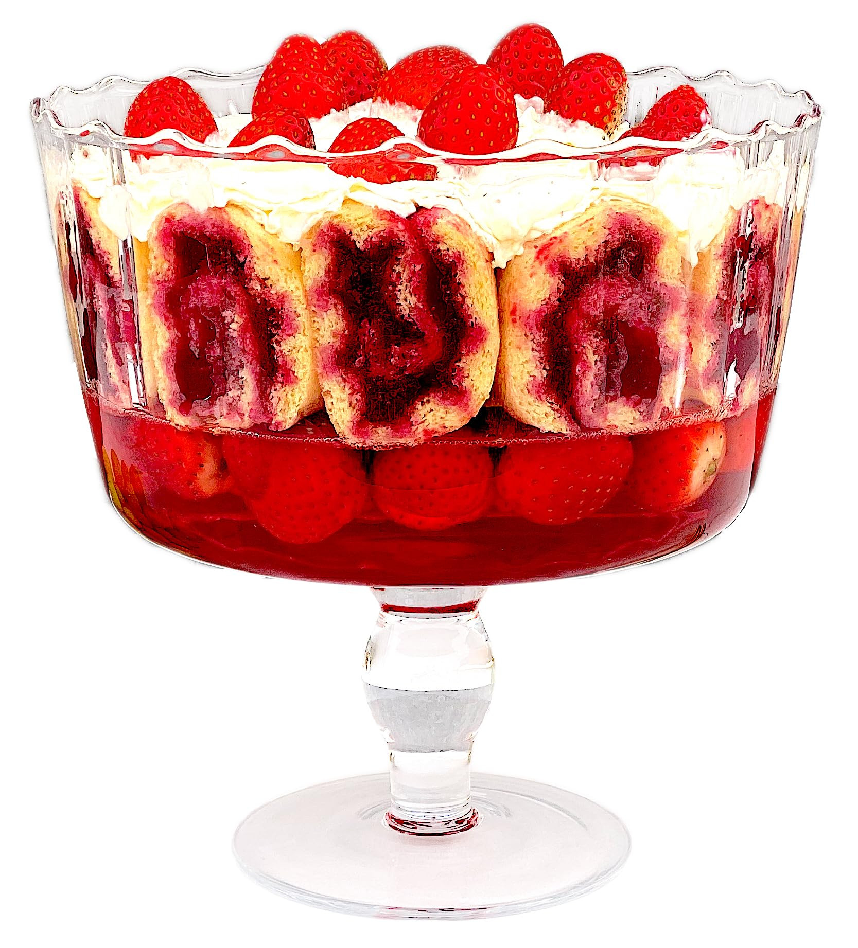 Barski Large Glass Trifle Bowl, with Scallop Design - 9" D - European Beautiful Hand Made Glass -... | Amazon (US)