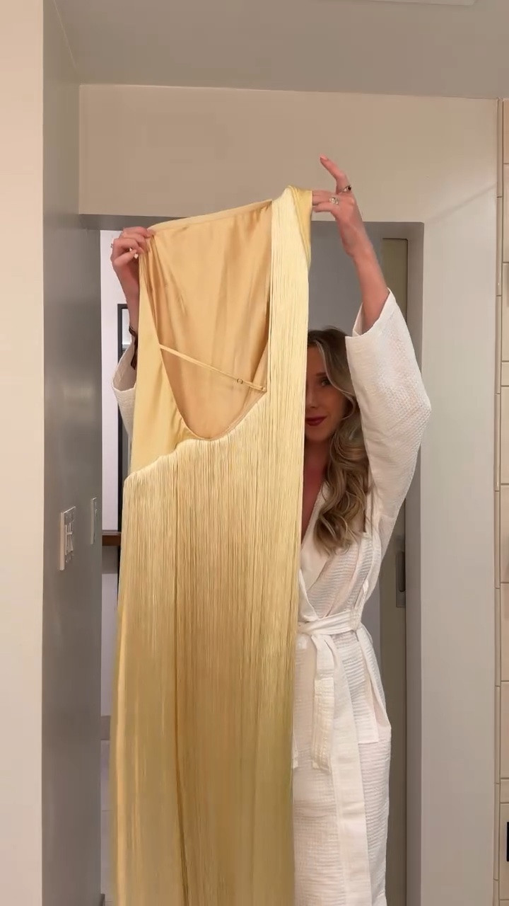 Andy Anderson with a sprinkle of boho ease 💛 hit follow & leave LINK below to shop this @amazon yellow fringe dress perfect for any special occasion where you want to make a statement!
