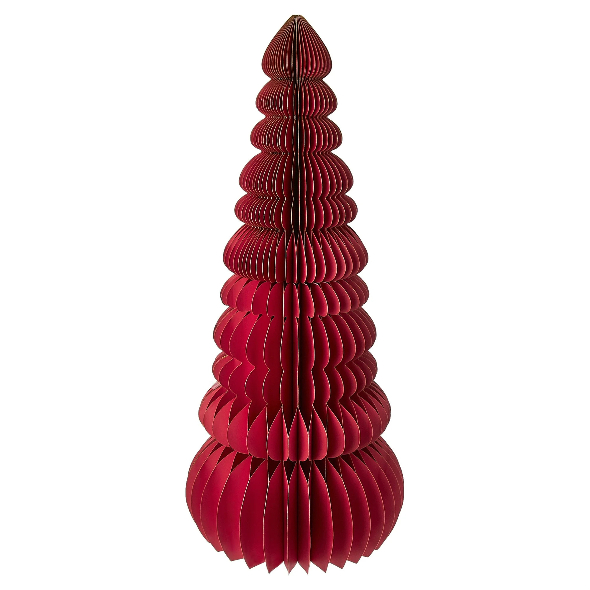 Honeycomb Paper Tree Christmas Decoration, Red, 47", by Holiday Time | Walmart (US)