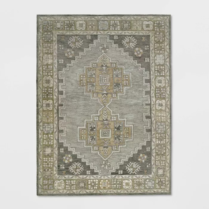 Persian Geometric Tufted Rug Area Tan - Threshold™ | Target