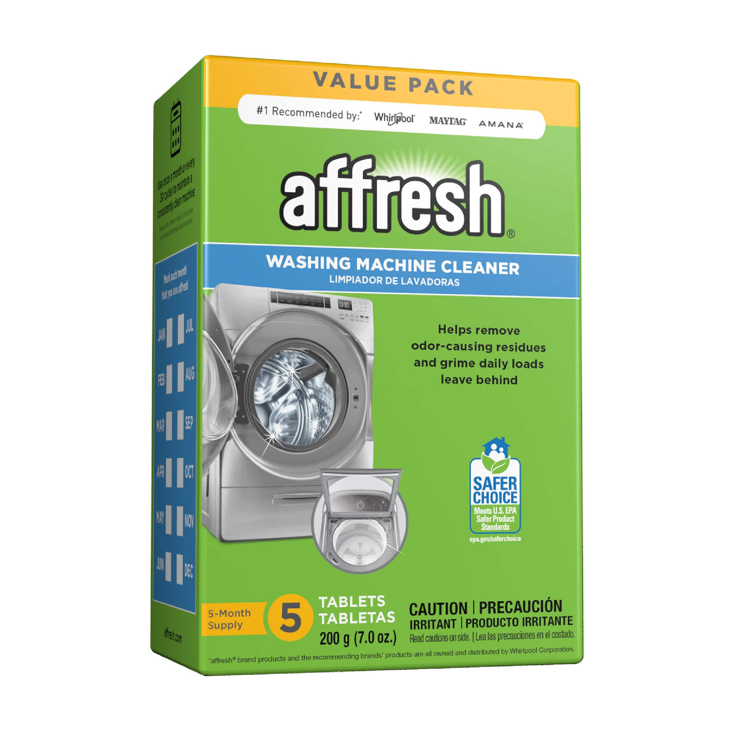 Affresh Washing Machine Cleaner, Cleans Front Load and Top Load Washers, Including HE, 5 Tablets | Amazon (US)