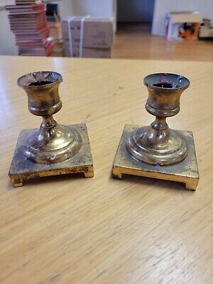 Pair of Vintage Brass Candlestick Holders | eBay US