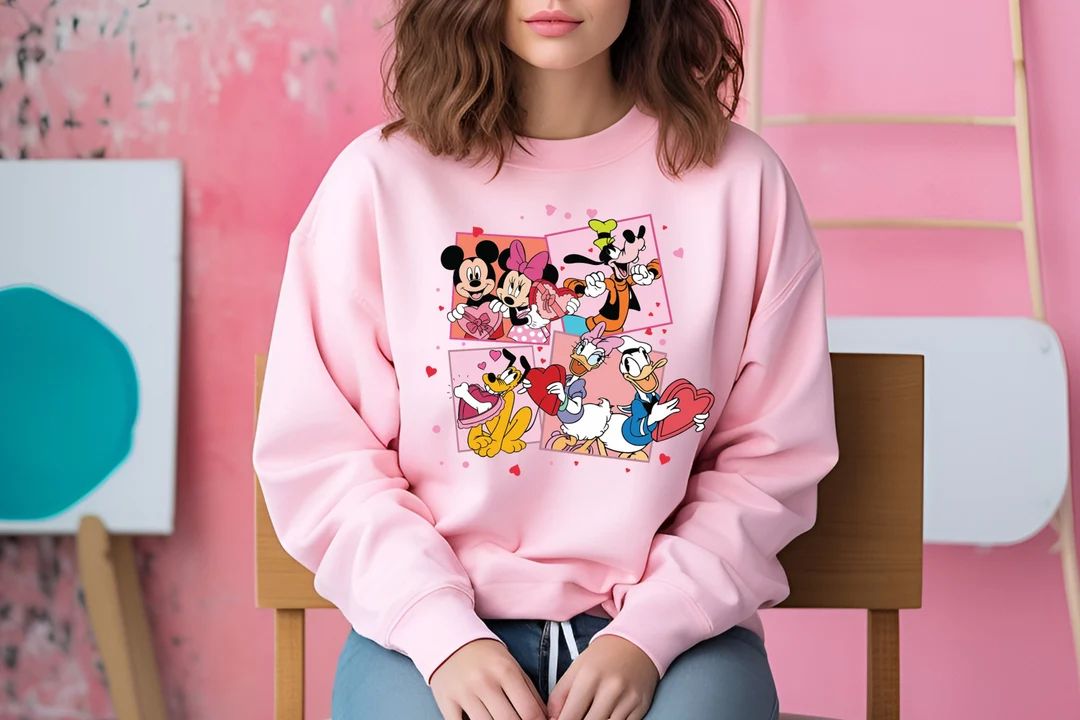 Mickey Minnie Valentine Shirt, Disney Valentines Day Sweatshirt, Disney Honeymoon, Disneyland Val... | Etsy (US)
