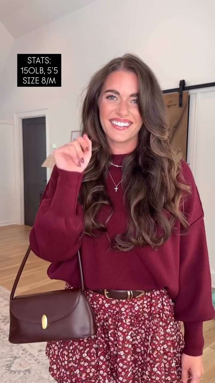 My fave sweater for fall & winter (comes in tons of colors) is TTS-M as well as my wine red skirt. SO comfy! Sized up 1 to the L in the bra and undies. Sized up 1/2 in my fav suede boots. Lip stain is -admire- and gloss is -desire 

 #LTKgrwm #LTKootd #LTKmorningroutine