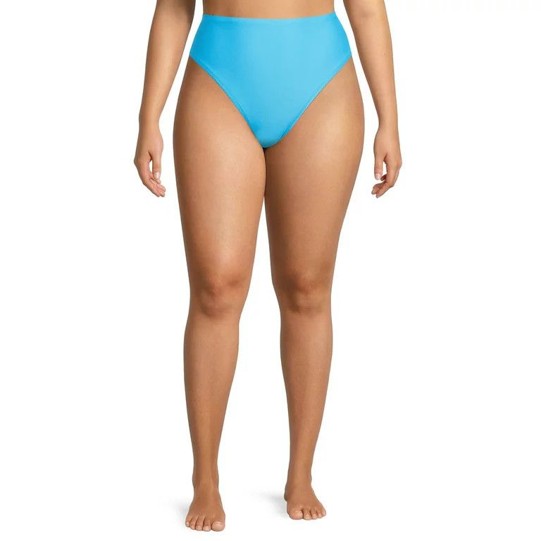 Time and Tru Women's and Women's Plus Size Swim Cheeky Shirred Back Bikini Bottom, Walmart Beachwear | Walmart (US)