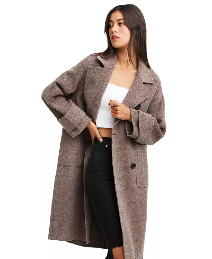 Women Rumour Has It Oversized Wool Blend Coat | Macy's