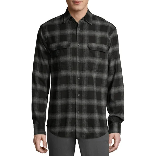 George Men's and Big Men's Super Soft Flannel Shirt, up to 5XLT | Walmart (US)