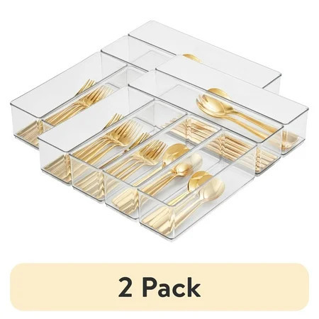 (2 pack) The Home Edit 6 Piece Kitchen Drawer Edit, Clear Plastic Storage System | Walmart (US)