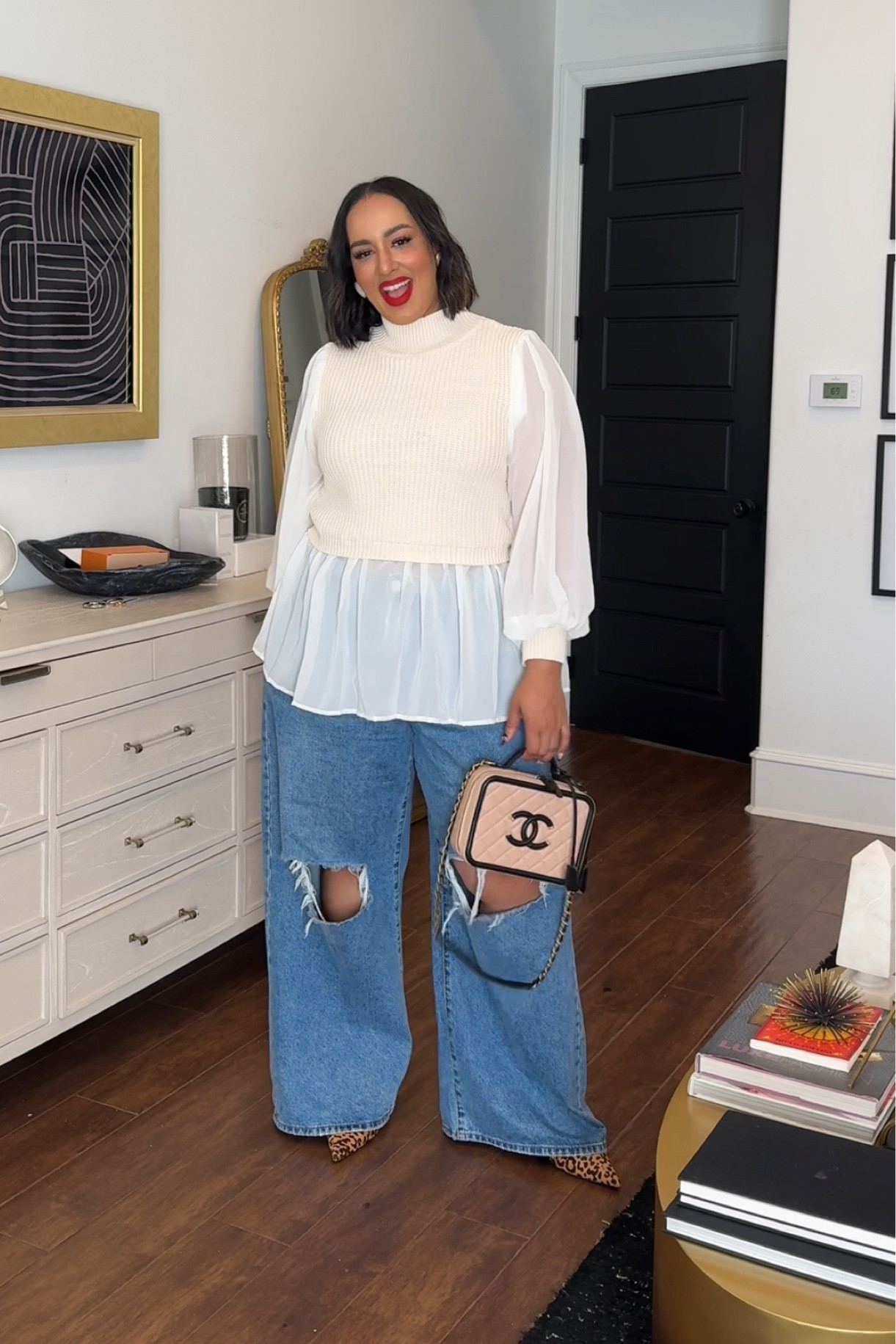 Cute casual festive look these are my favorite jeans from eloquii paired with a cute two-for blouse. Wearing 18 in the jeans and 15/16 in the top 

#LTKShoeCrush #LTKSeasonal #LTKPlusSize