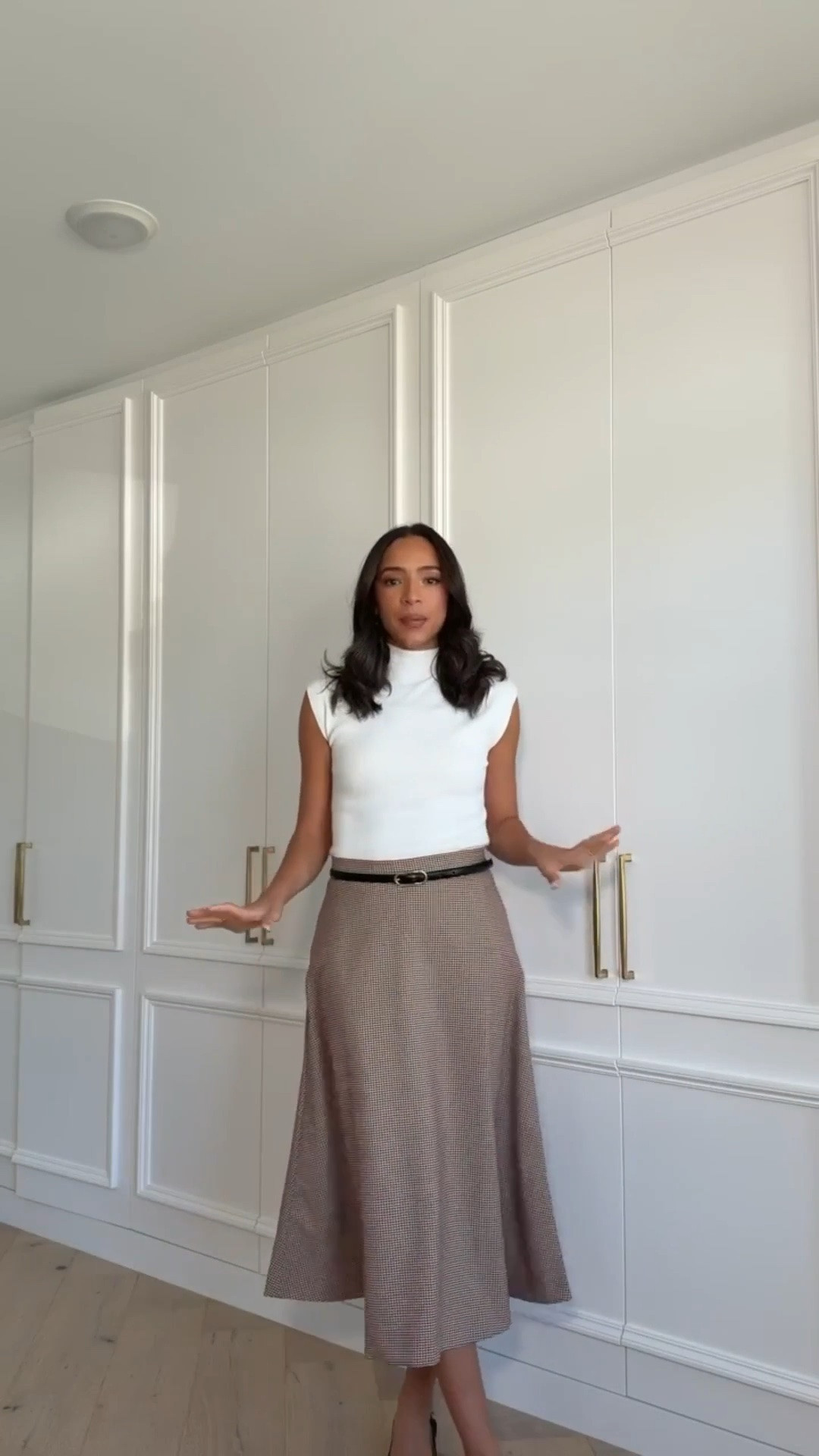 Fall office outfit 🤎 Plaid is everywhere this fall and I’m loving it! The movement of this skirt is gorgeous and it’s perfect for the office! Wearing size XS mockneck shell sweater and size 2 houndstooth midi skirt

fall outfit, fall fashion, autumn outfits, fall workwear, business casual workwear, work outfit

#LTKWorkwear #LTKSeasonal