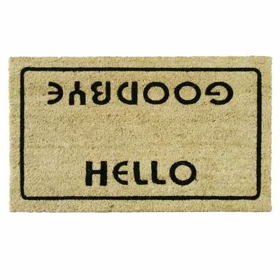 Hello, Welcome Goodbye Funny Doormat | Wayfair North America