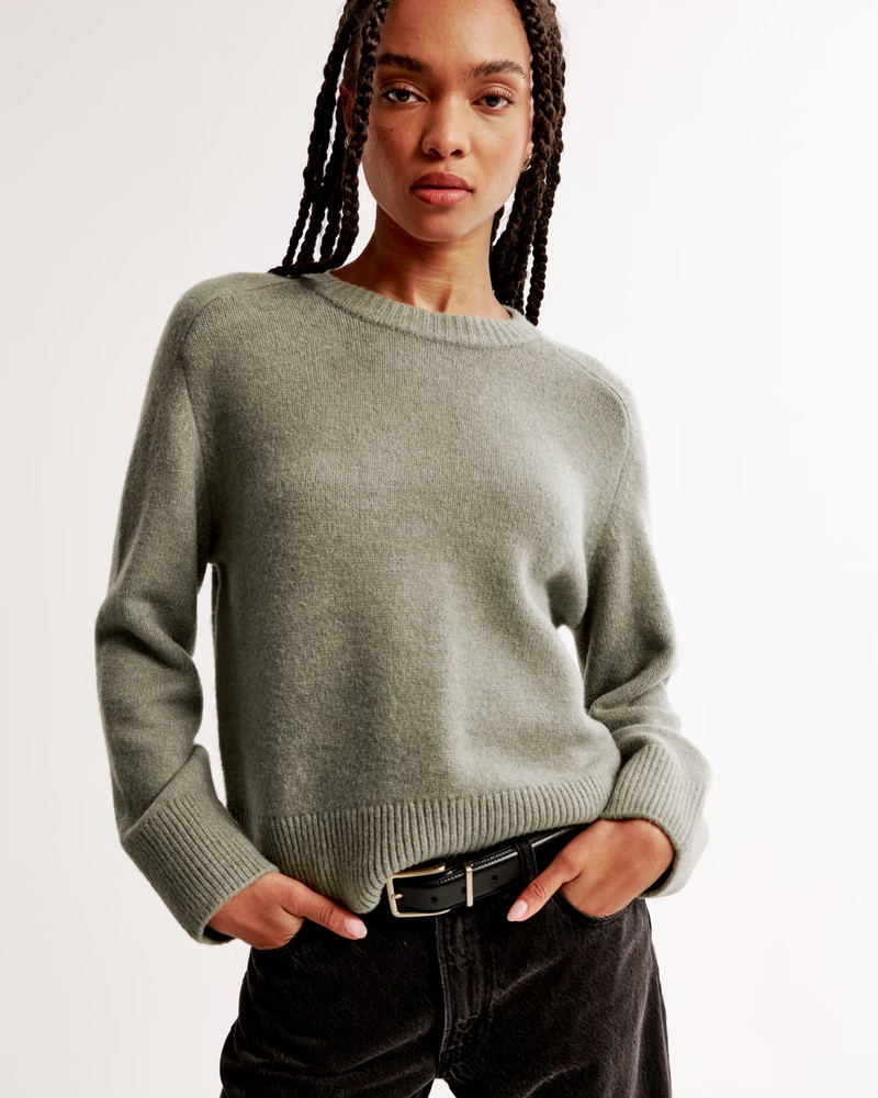 Women's The A&F Madeline Crew Sweater | Women's Tops | Abercrombie.com | Abercrombie & Fitch (US)