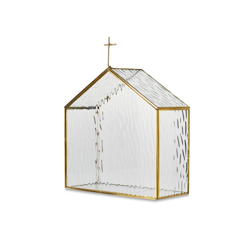 Gold Glass Church Christmas Decor, 13 in, by Holiday Time | Walmart (US)