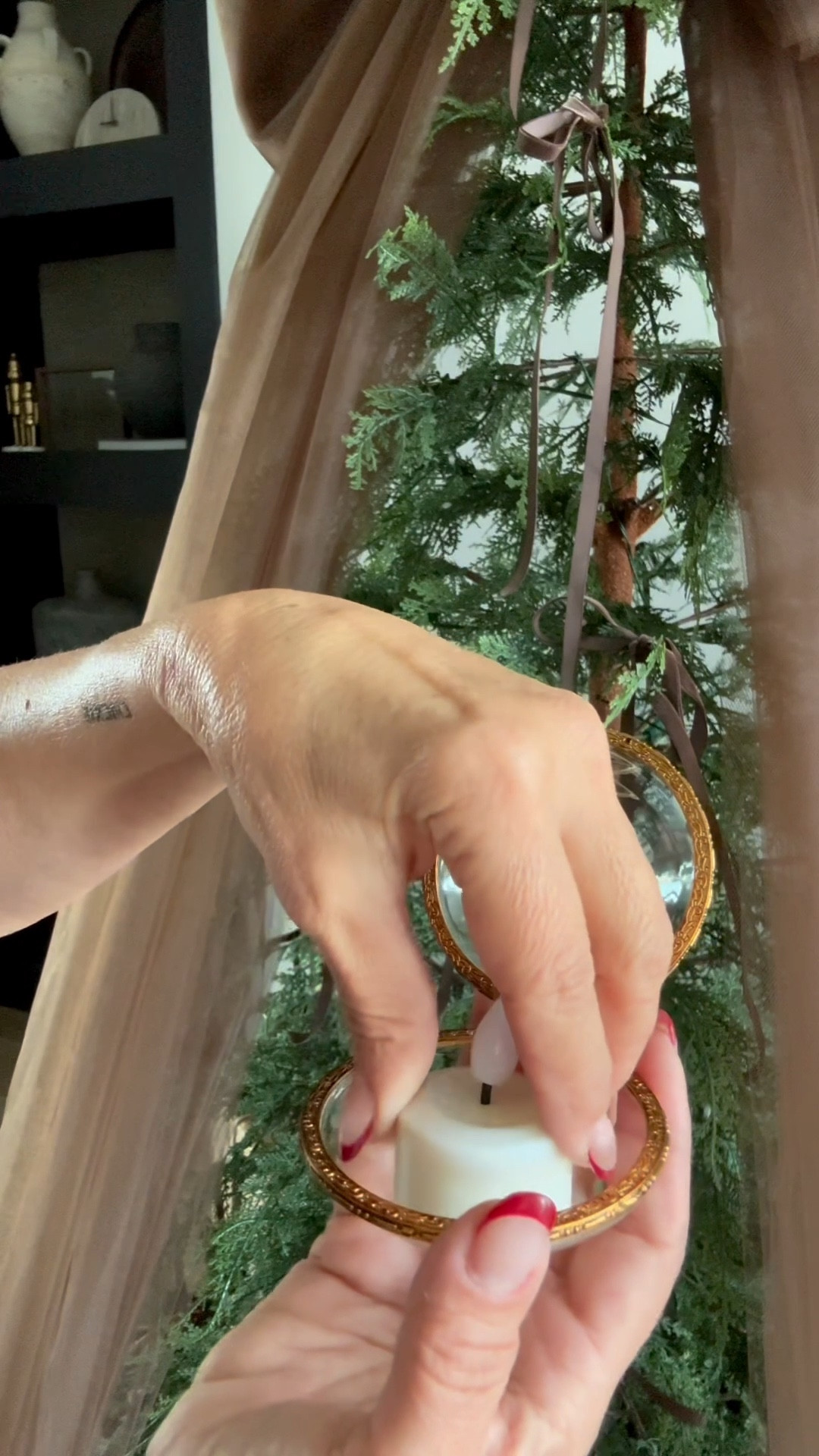 Cute Christmas Ornament 
Glass hinged ornament, frameless tea lights, Christmas tree, brown toile, brown velvet ribbon, transitional home, modern decor, amazon find, amazon home, target home decor, mcgee and co, studio mcgee, amazon must have, pottery barn, Walmart finds, affordable decor, home styling, budget friendly, accessories, neutral decor, home finds, new arrival, coming soon, sale alert, high end look for less, Amazon favorites, Target finds, cozy, modern, earthy, transitional, luxe, romantic, home decor, budget friendly decor, Amazon decor #amazonhome



#LTKSeasonal #LTKHoliday #LTKHome