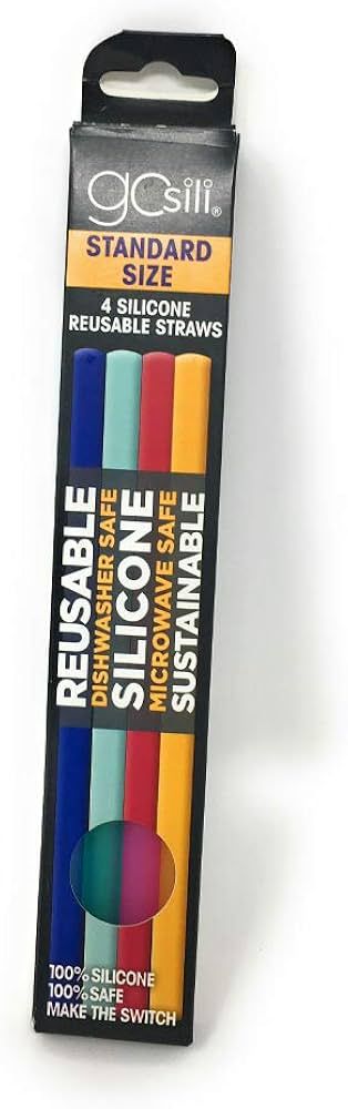 GOSILI Colbalt Sea Spice Tangerine Silicone Straws, 1 EA | Amazon (US)