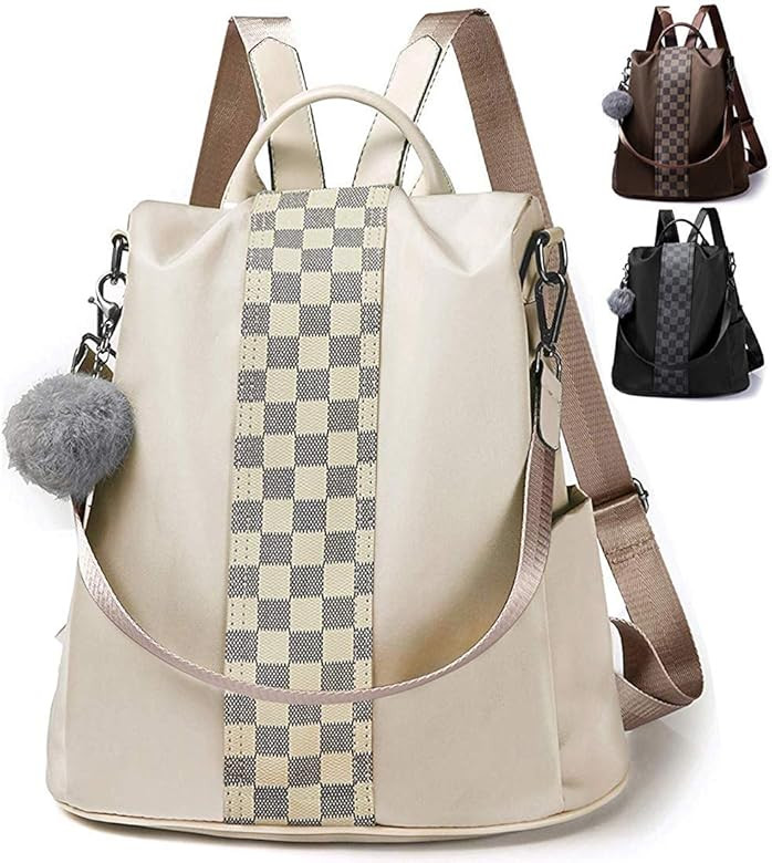 Women Backpack Purse Waterproof Nylon Anti-theft Rucksack Lightweight Shoulder Bag | Amazon (US)