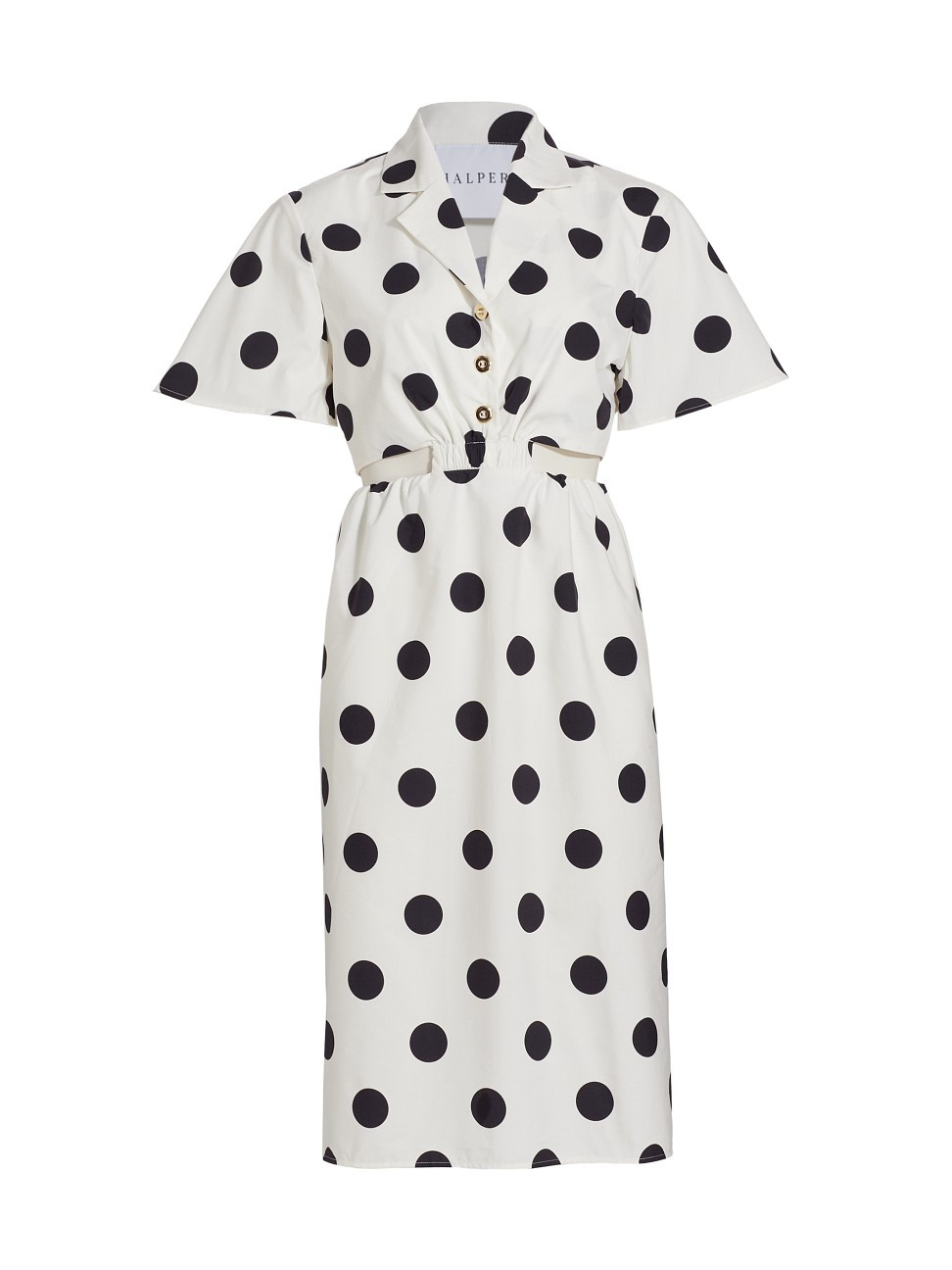 Women's Polka-Dot Cut-Out Shirtdress - Black And White - Size 4 - Black And White - Size 4 | Saks Fifth Avenue