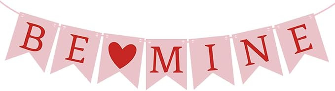 ZitTRo Be Mine Valentines Day Banner, 9.8 ft Long, Pink, 7 x 5.2 inches, Indoor/Outdoor, Occasion... | Amazon (US)