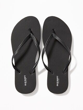 Old Navy Womens Classic Flip-Flops For Women Black Size 10 | Old Navy US