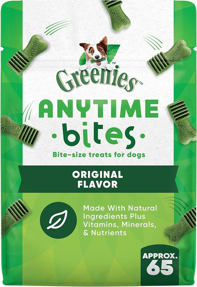 Greenies Anytime Bites Dog Treats, Original Flavor, 10.3 oz. Bag | Amazon (US)
