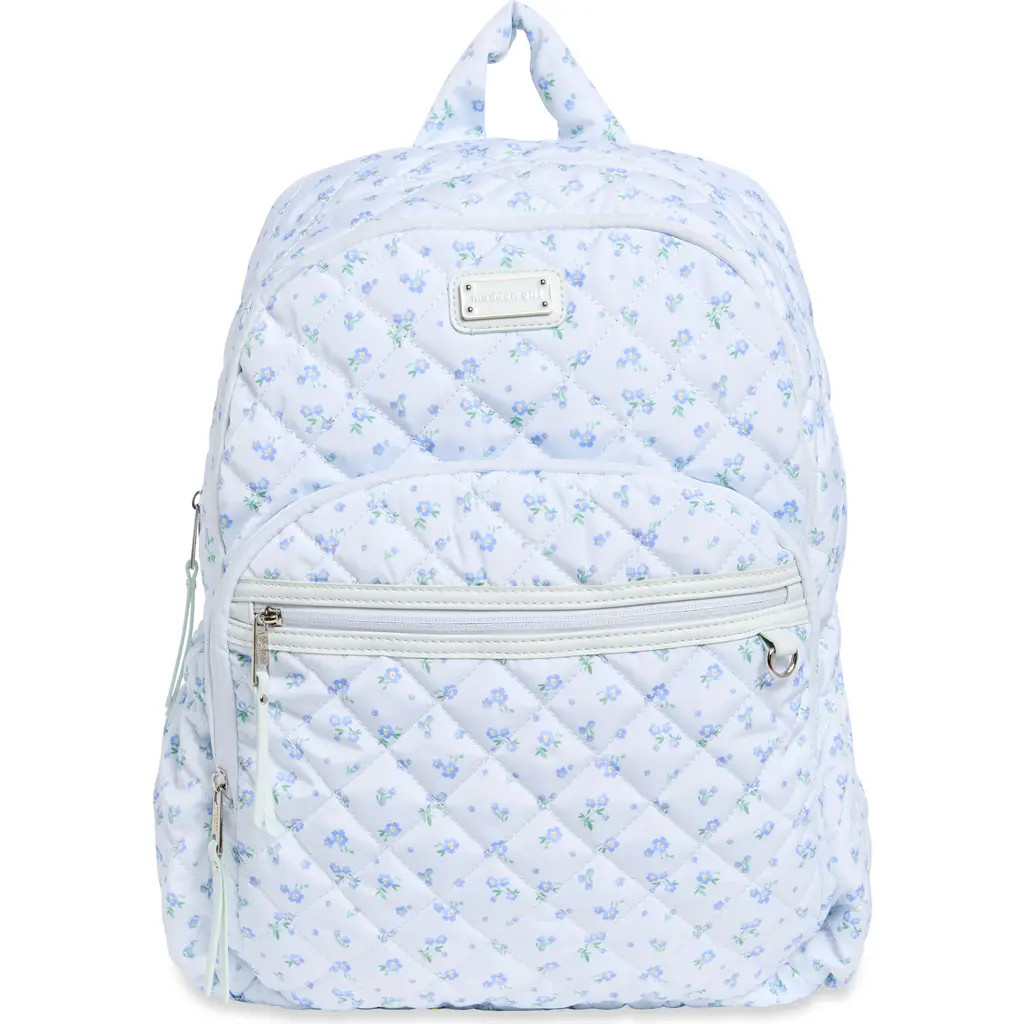 Madden Girl Kids' Quilted Backpack & Lunch Box Set in Blue Ditsy at Nordstrom Rack | Nordstrom Rack