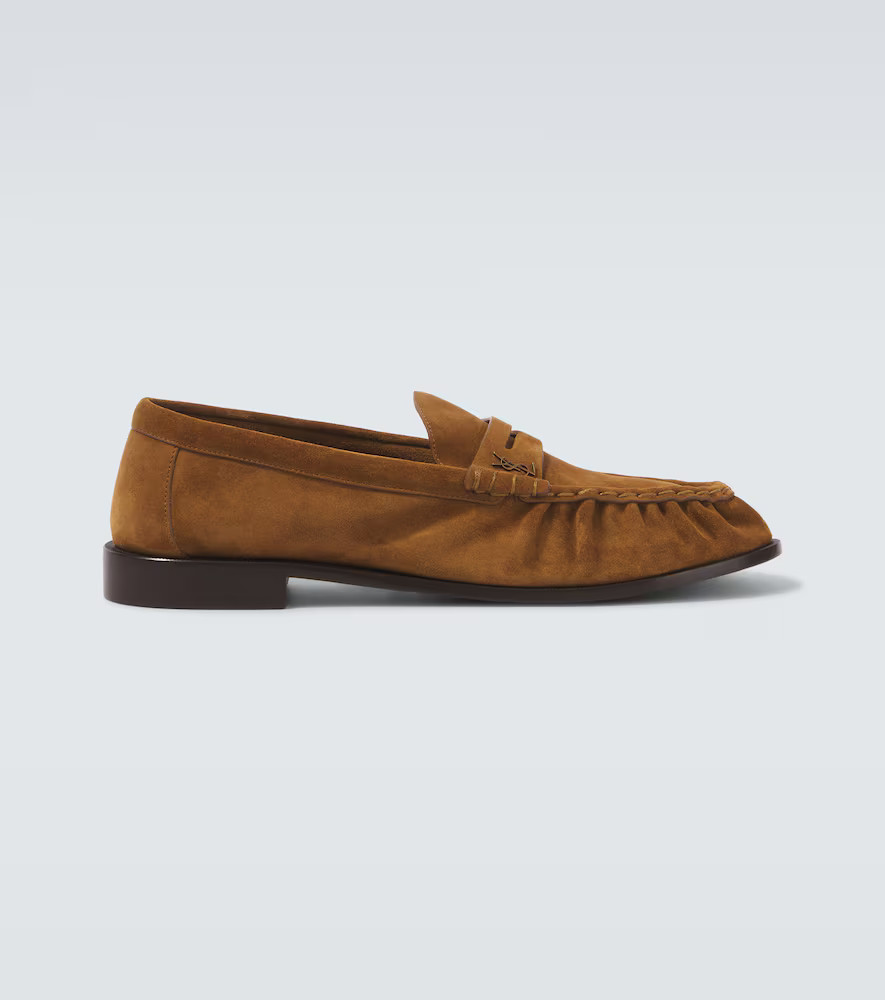 Saint Laurent Le Loafer suede penny loafers | Mytheresa (US/CA)