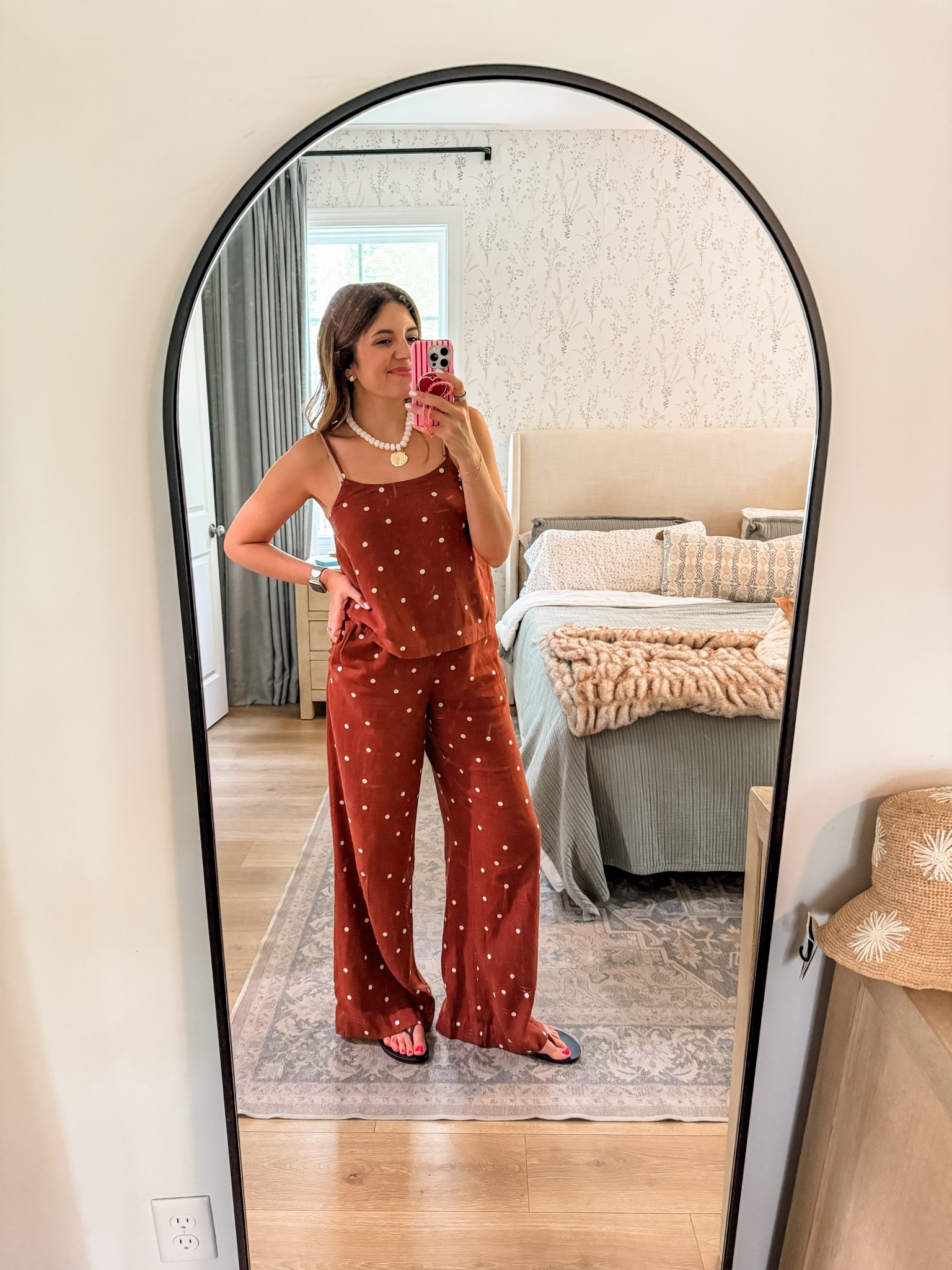Polka dot set! I cannot wait to wear this linen set from Target on vacation! I’m 5’7” in a small top, small tall length bottoms.

#LTKTall #LTKOver40 #LTKTravel