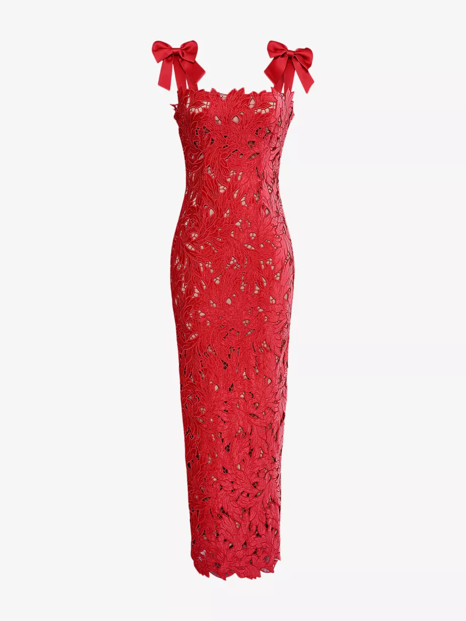 Tiff Velvet Lace Maxi Dress | Selfridges