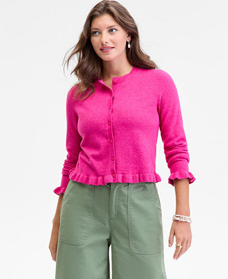 Women's Ruffle-Hem Cardigan, Macy's Exclusive | Macy's