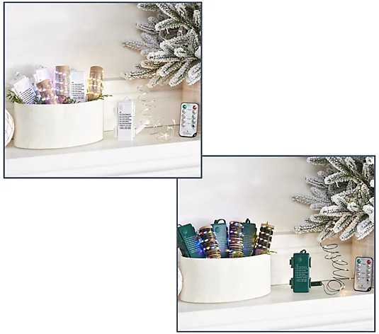 Bethlehem Lights S/4 Color Flip Fairy Lights with Remote - QVC.com | QVC
