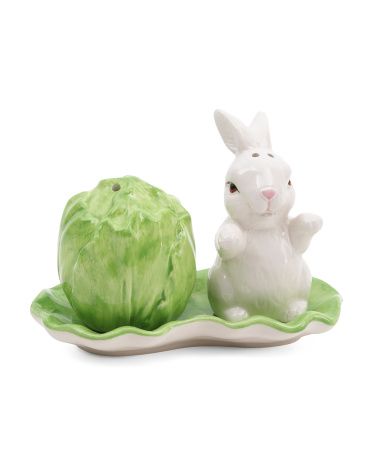 New Cabbage Bunny Salt Pepper Set | TJ Maxx