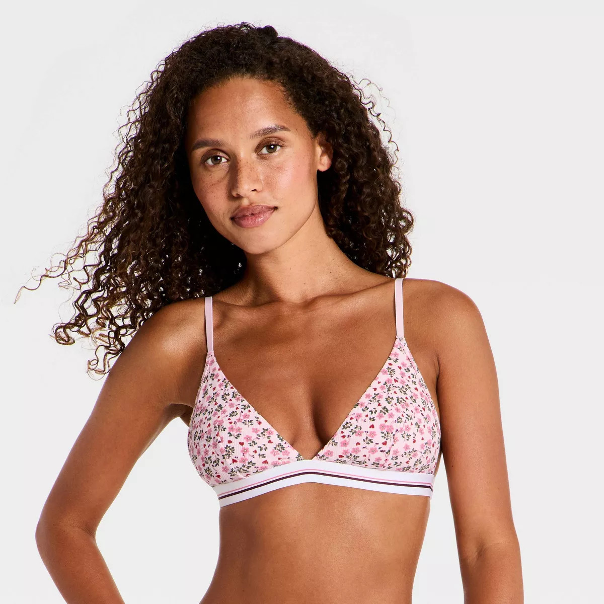 Women's Cotton Ribbed Bralette - Wild Fable™ Pink S | Target