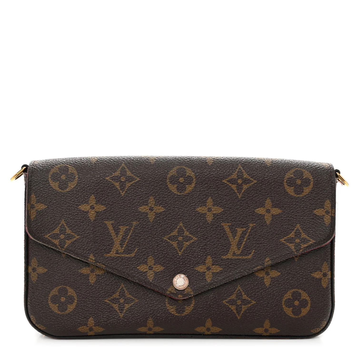 Louis Vuitton: All/Bags/Wallets/LOUIS VUITTON Monogram Pochette Felicie Chain Wallet Fuchsia | FASHIONPHILE (US)