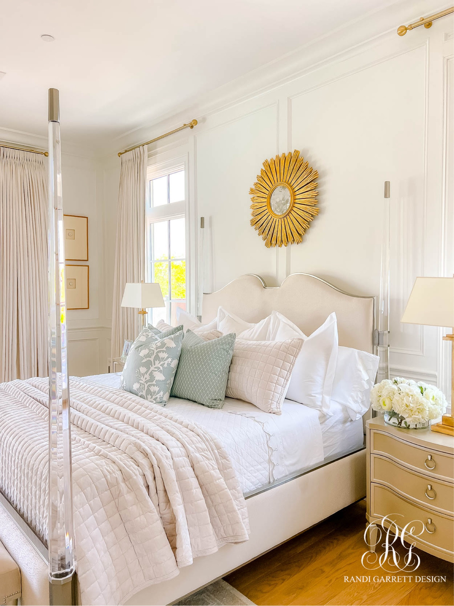 My bedding look for less! This entire look will cost you around $700 for a king sized bed and around $500 for a queen sized bed, including the pillow inserts! These pieces wash up beautifully and look so expensive! My pillow covers are 22” with a 24” insert 