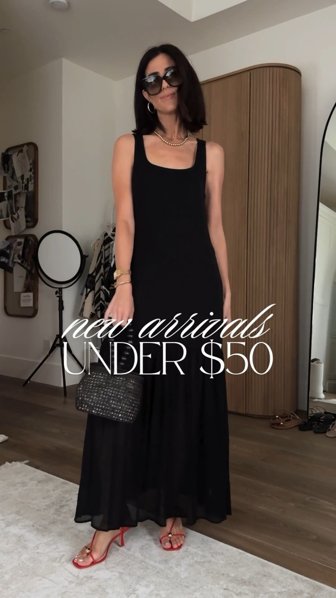 New arrivals under $50 ✨ I’m just shy of 5-7” for reference: 

Black tiered dress: m
Green set: pants(s) shirt (l)
Striped dress: small 
Khaki dress: xs 
White terry set : small in pants, top and shorts
Long sleeve dress: small
Striped maxi dress: smalll
Blue pj set: top (m) bottoms (xs)
White pajama set: bottoms(XS) top (s)

#LTKStyleTip #LTKFindsUnder100