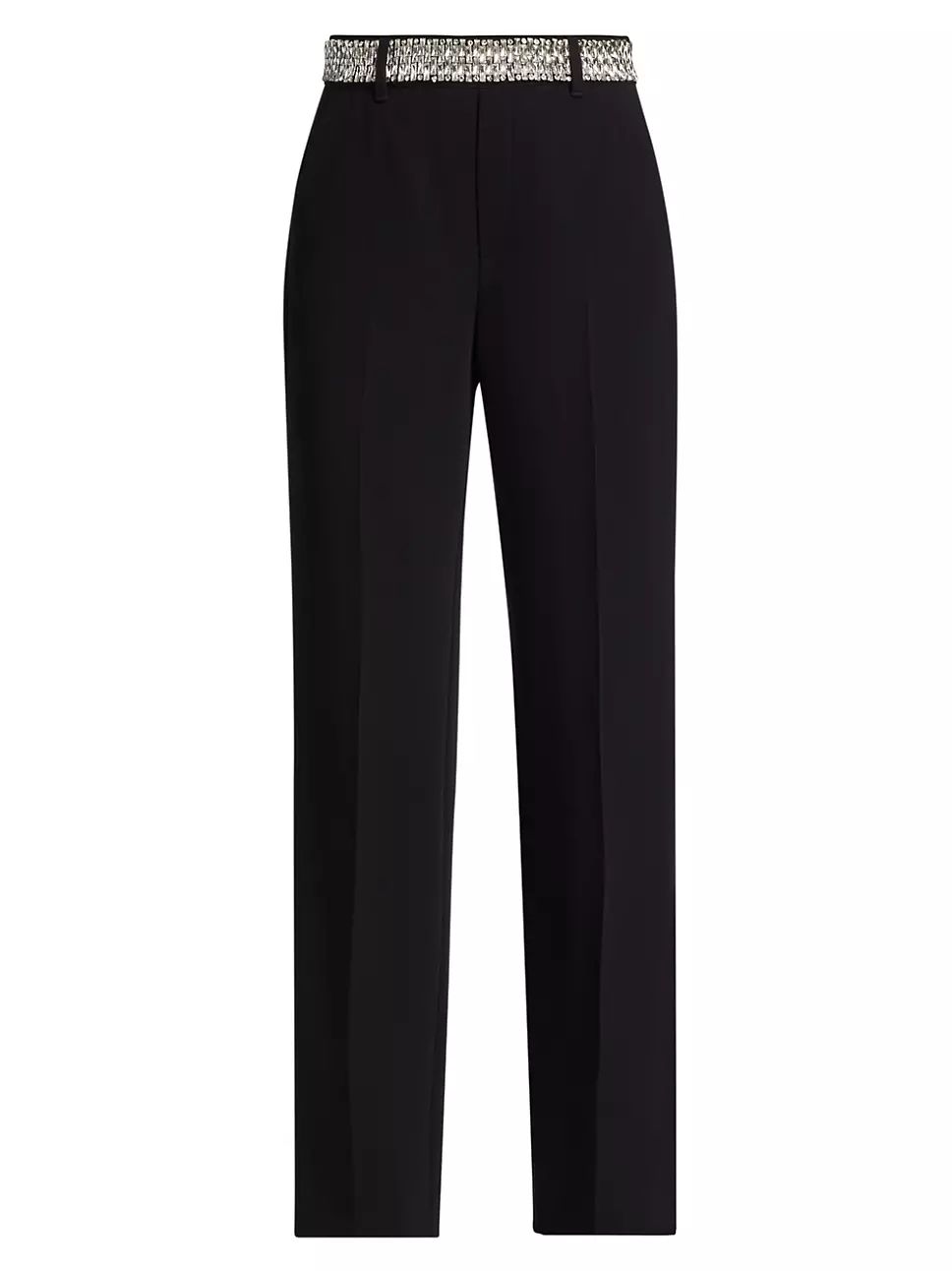 Embellished Straight-Leg Trousers | Saks Fifth Avenue